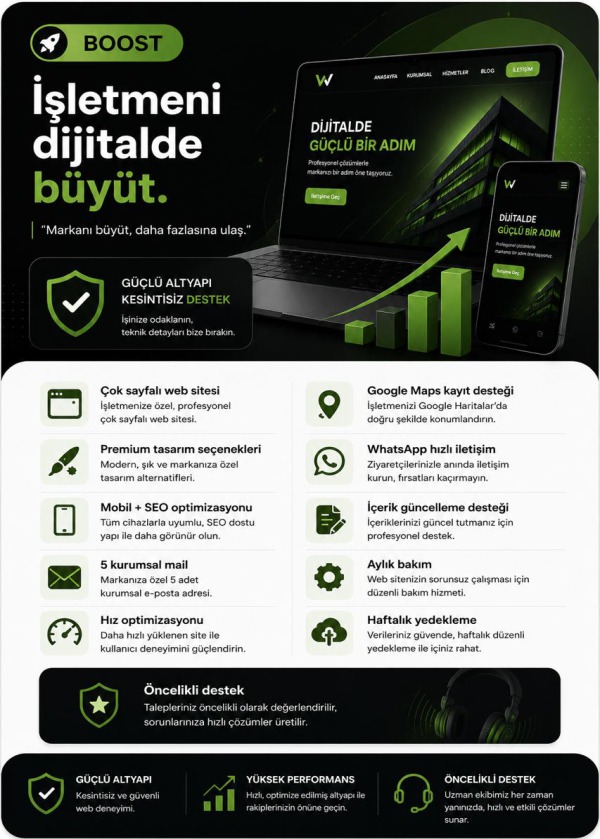 BOOST WEB  — kurumsal web sitesi, mobil uyumlu web sitesi, Webvitrini | Hazır Kurumsal Web Siteleri Mobil ve SEO uyumlu