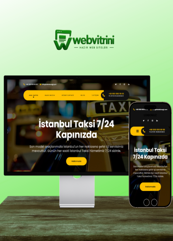 Taksi Durağı & Taksici Web Sitesi — kurumsal web sitesi, mobil uyumlu web sitesi, Webvitrini | Hazır Kurumsal Web Siteleri Mobil ve SEO uyumlu