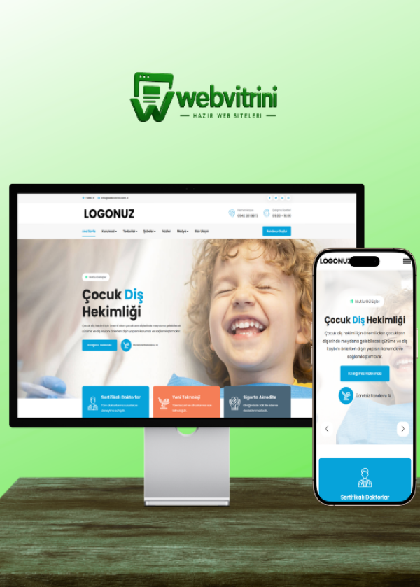 Diş Kliniği Web Site Yazılımı Diş Kliniği Web Site Yazılımı — kurumsal web sitesi, mobil uyumlu web sitesi, Webvitrini | Hazır Kurumsal Web Siteleri Mobil ve SEO uyumlu