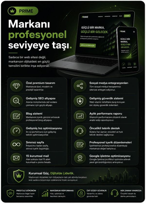 Prime Web — kurumsal web sitesi, mobil uyumlu web sitesi, Webvitrini | Hazır Kurumsal Web Siteleri Mobil ve SEO uyumlu