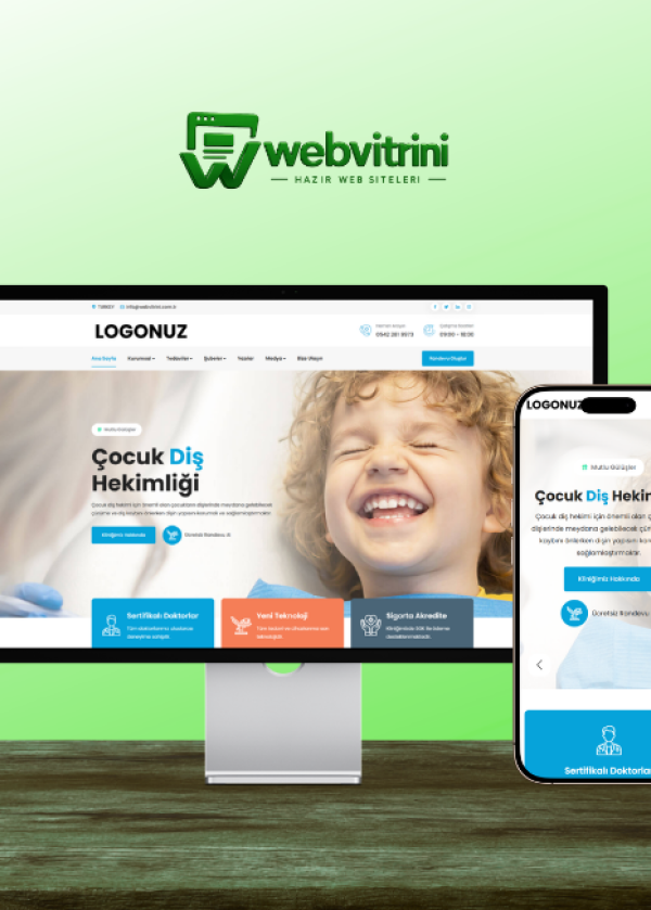 Diş Kliniği Web Site Yazılımı — kurumsal web sitesi, mobil uyumlu web sitesi, Webvitrini | Hazır Kurumsal Web Siteleri Mobil ve SEO uyumlu