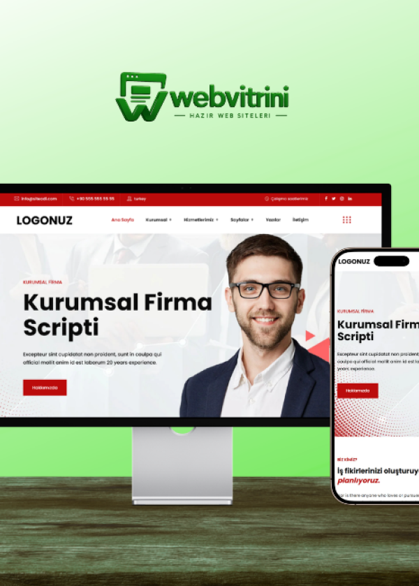 Kurumsal & Ajans Web Sitesi Yazılımı Redx — kurumsal web sitesi, mobil uyumlu web sitesi, Webvitrini | Hazır Kurumsal Web Siteleri Mobil ve SEO uyumlu