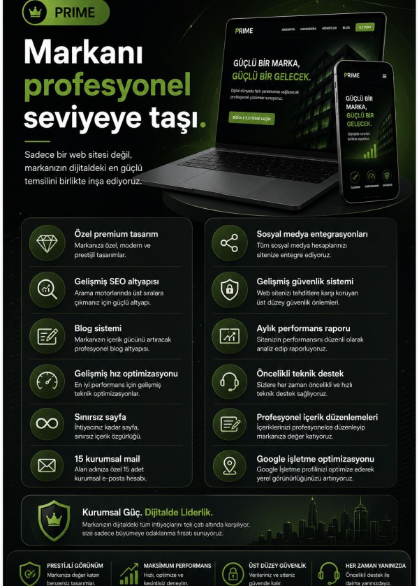 Prime Web — kurumsal web sitesi, mobil uyumlu web sitesi, Webvitrini | Hazır Kurumsal Web Siteleri Mobil ve SEO uyumlu