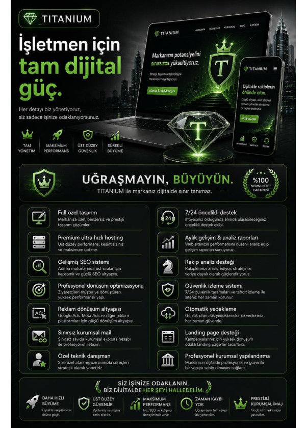 TİTANİUM WEB — kurumsal web sitesi, mobil uyumlu web sitesi, Webvitrini | Hazır Kurumsal Web Siteleri Mobil ve SEO uyumlu